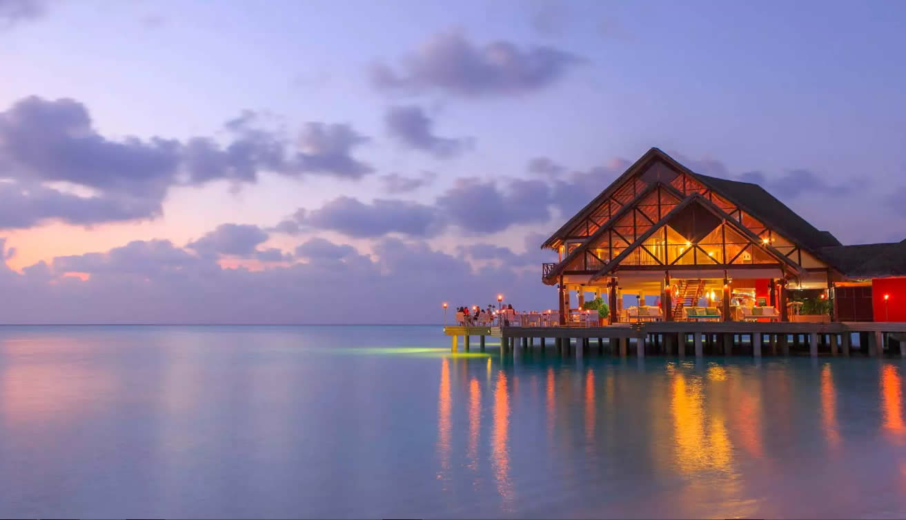 The SEA.FIRE.SALT restaurant at Anantara Dhigu Maldives Resort