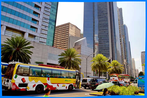 район Макати Сити в Маниле