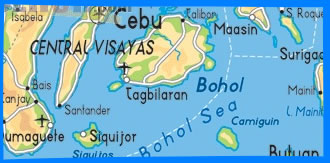 Остров Бохол Карта