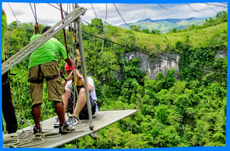 Лобок (Loboc)  зиплайн