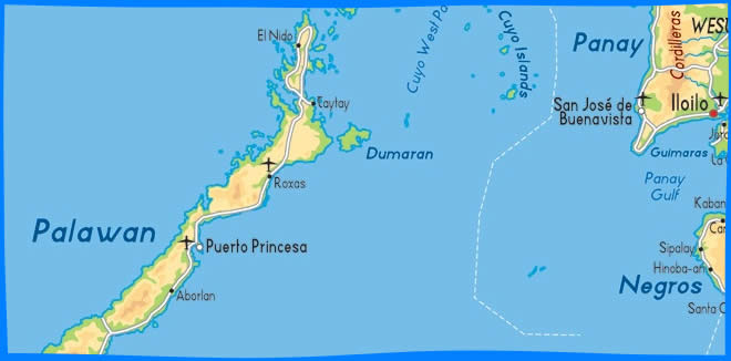 Карта Палавана