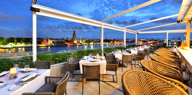 Above Riva Rooftop Restaurant в Riva Arun Bangkok