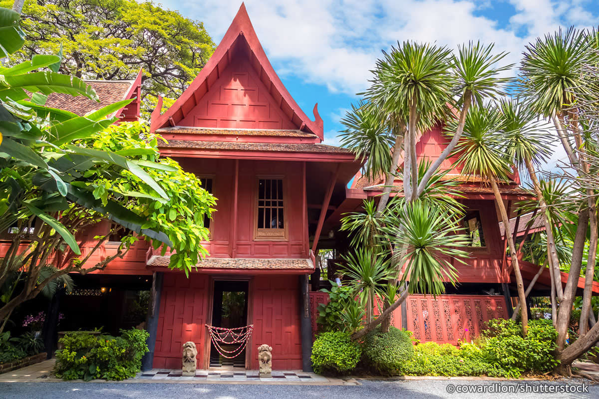 дом джима томпсона в бангкоке - тайский  шелк