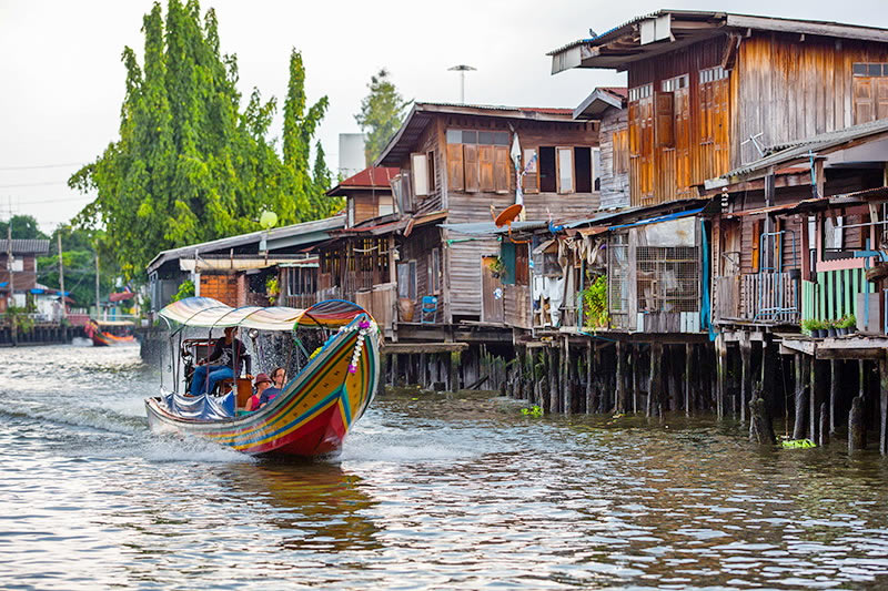 на лодке по каналам бангкока