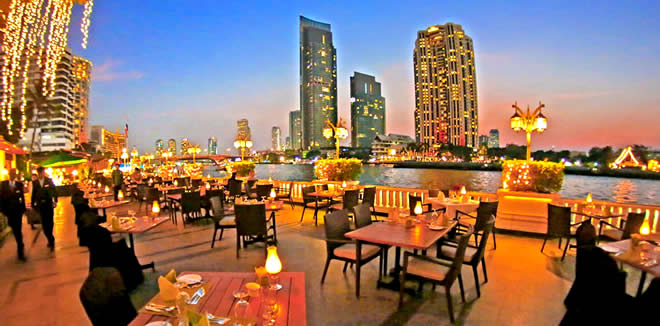 Riverside Terrace Buffet в Mandarin Oriental Bangkok - Роскошный Ужин Шведский Стол в Бангкок Риверсайд